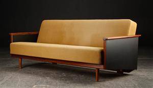 Sovesofa, teak og uld, dansk møbelproducent 