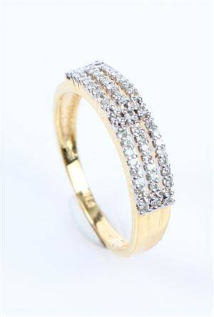 Brillantring, 9 kt guld, ca. 0.26 ct.