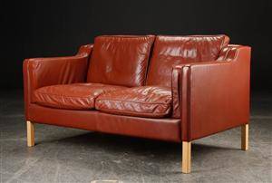 Stouby. To-pers. sofa, læder