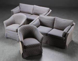 Sofagruppe, 2½-pers. sofa, 2-pers. sofa, par lænestole 4