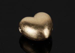 Ole Lynggaard hjertelås af satineret guld 14 kt.