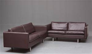 Par brune lædersofaermodel Luxor 2½3 pers. 2