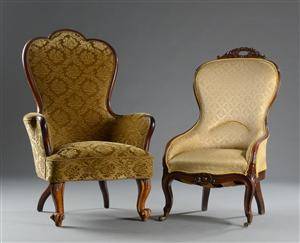 To polstrede lænestole 2