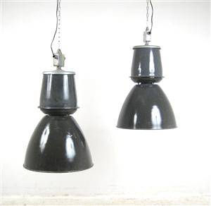 Industrial Design, Paar Pendelleuchten  Loft Lamp der 195060er Jahre 2