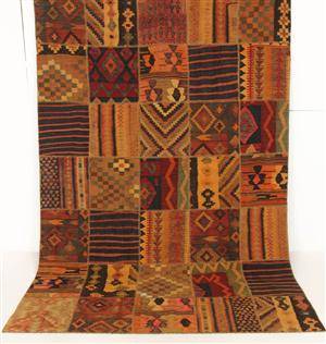 Persisk matta, patchwork-kelim 300 x 200 cm