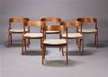 Dansk møbelproducent. Spisestole, teaktræ 6