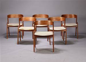 Dansk møbelproducent. Spisestole, teaktræ 6