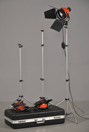 Desisti Videolys 3 spot lamper i kuffert.
