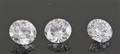 3 loose brilliant-cut diamonds 0.42ct