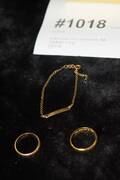 Guldringar 2 st  armband, 18K