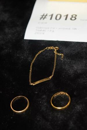 Guldringar 2 st armband, 18K