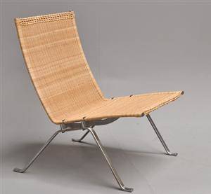 Poul Kjærholm. PK-22 lænestol, flet 