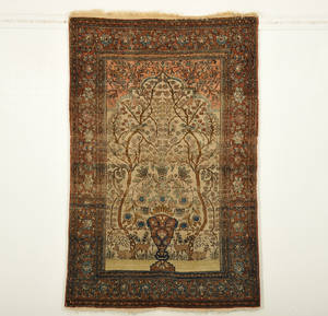 Persisk Isfahan tæppe, 200x132 cm.