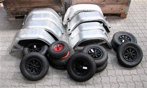 Skærmsæt - hjul og dæk til Brenderuptrailere