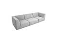 COUZ 151. Modulsofa bestående af 3 moduler, betrukket med slidstærkt SOHO stof i Light Grey. Designet af COUZ DESIGN TEAM