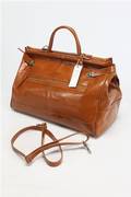 Still Leather Goods Rejsetaske udført i kraftig lysebrunt læder