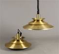 Dansk lampeproducent, par pendler, messing 2 
