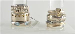 Sex ringar i silver 6