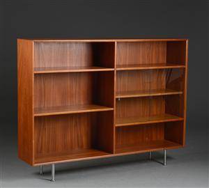 Reol af teaktræsfinér