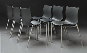 Philippe Starck. Sæt på seks stole, model Cam El Eon 6 