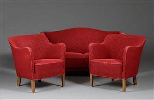 Par lænestole samt to pers. sofa 3