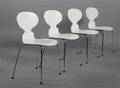 Arne Jacobsen. Fire Myre stole, model 3101. 4  