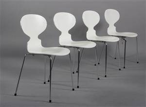 Arne Jacobsen. Fire Myre stole, model 3101. 4