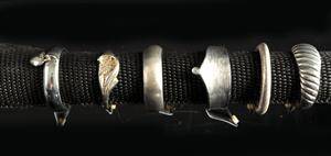 Sex ringar i silver 6