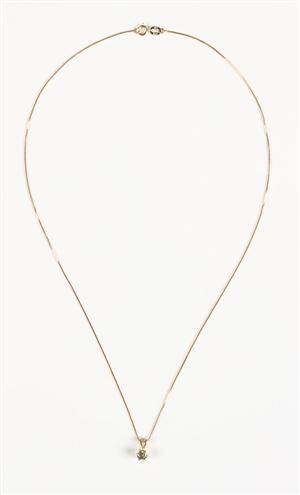 Brilliantvedhæng af guld, ca. 0.26 ct