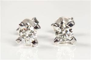 Ørestikkere, 14 kt guld, brillanter