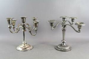 Kandelabrar i nysilver 2 st