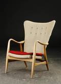 Lænestol af bøgetræ, dansk møbeldesign, 1950erne