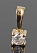 Pendant in 14k set with brilliant cut diamond 0.25 ct 
