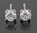 Earrings in 14k set with brilliant cut diamonds 0.60 ct 