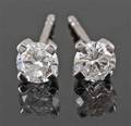 Earrings in 14k set with brilliant cut diamonds 0.64 ct 