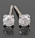 Earrings in 14k set with brilliant cut diamonds 0.52 ct 