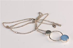 Georg Jensen Regitze halscollie i sterling sølv med blå jade