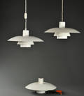 Poul Henningsen 1894-1967. Tre PH4 pendler. 3