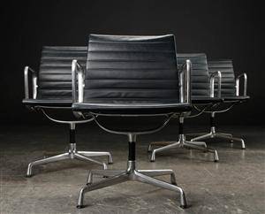Charles Eames. Sæt på fire armstole, model EA-108 4