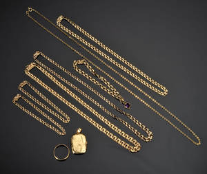 Samling guldsmykker - gram 77,4 gram 10