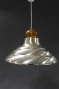 Taklampa i glas och metall 1970-tal