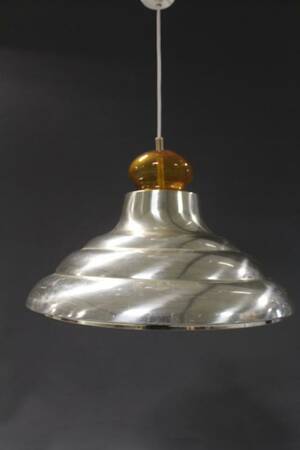 Taklampa i glas och metall 1970-tal