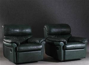 Fåtöljer, skinn, reclinerfunktion, 2000-tal 2