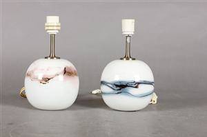 Holmegaard Glasværk, to bordlamper, model Sakura 2