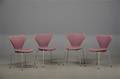 Arne Jacobsen, fire stole, model 3107, Syveren 4