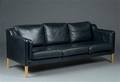 Stouby. Tre-pers. sofa, læder 