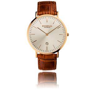 Kompass herrur, Nautilus Rose Gold, silverbrun