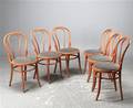 Stolar, Thonet-stil, 6 st