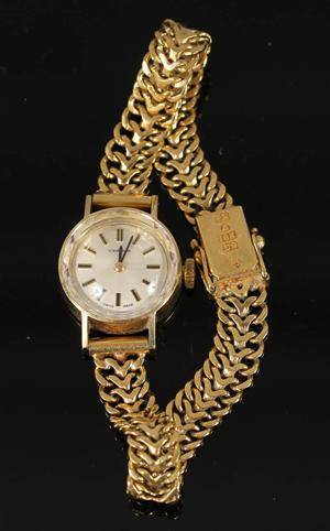 Certina damarmbandsur, 18k guld