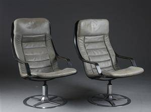 G Möbel Sweden. Par lænestole af læder 2